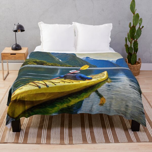 Item preview, "Awe-Inspiring Adventure: Kayaking in Milford Sound" designed and sold by Artisticanvas.