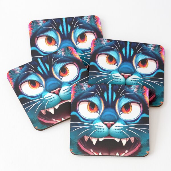 Item preview, Psychedelic Big Growl Cat designed and sold by TheDarkWardrobe.