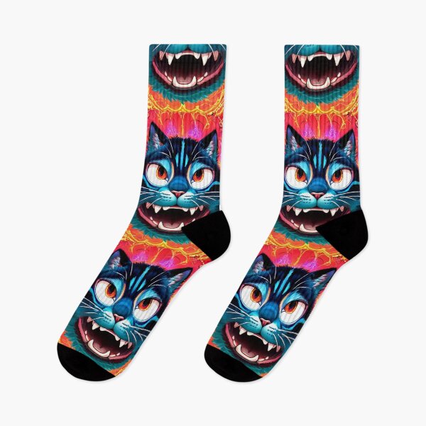 Item preview, Psychedelic Big Growl Cat designed and sold by TheDarkWardrobe.