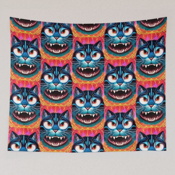 Item preview, Psychedelic Big Growl Cat designed and sold by TheDarkWardrobe.