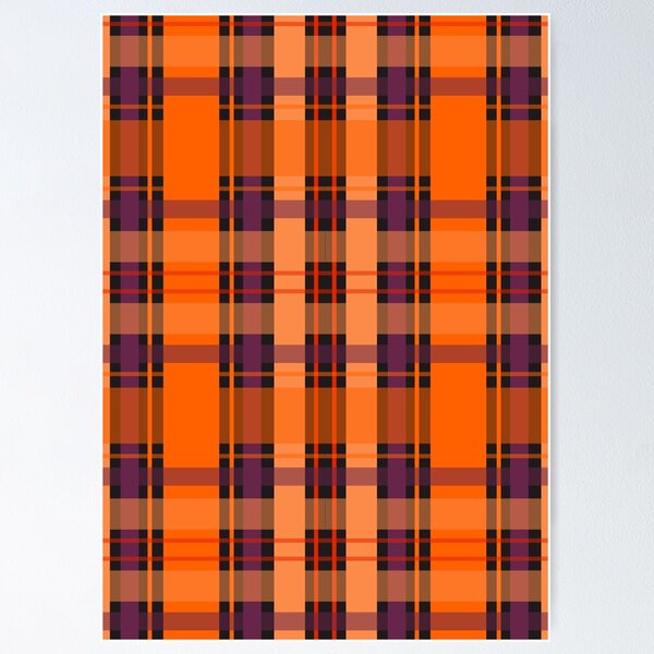 Item preview, Orange purple halloween plaid designed and sold by pinkyfish1010.