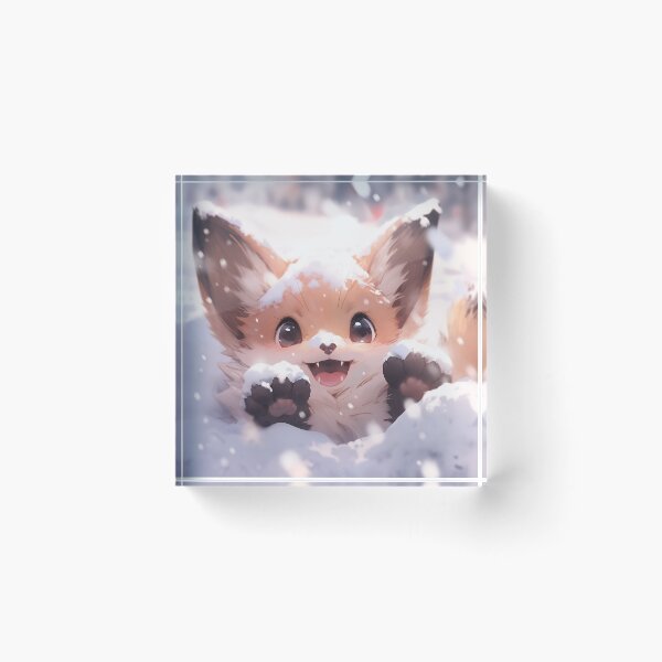 Item preview, Charming Anime Winter Red Fox designed and sold by ArtsyChaosArt.