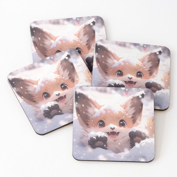 Item preview, Charming Anime Winter Red Fox designed and sold by ArtsyChaosArt.
