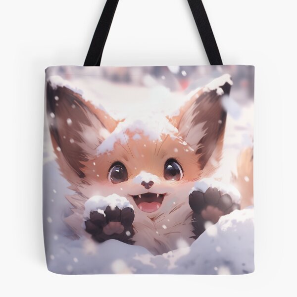 Item preview, Charming Anime Winter Red Fox designed and sold by ArtsyChaosArt.