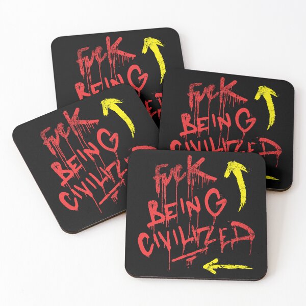 Item preview, Fuck Being Civilized Typography Graffiti designed and sold by FriskySloths.