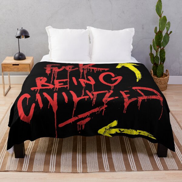 Item preview, Fuck Being Civilized Typography Graffiti designed and sold by FriskySloths.