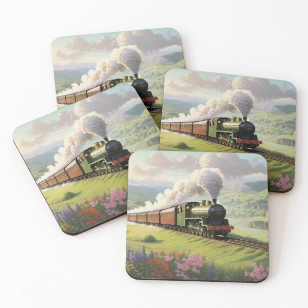Item preview, 001 Charming Vintage Steam Train designed and sold by Alexis Art Collection.