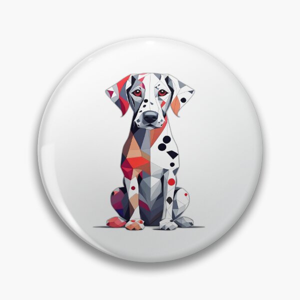 Item preview, Spotted Dalmation Dog Geometric Shaped Artwork designed and sold by Geonimalia.