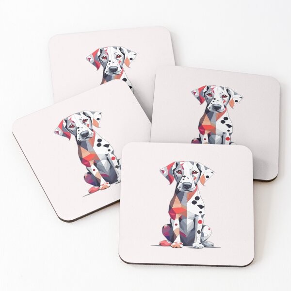 Item preview, Spotted Dalmation Dog Geometric Shaped Artwork designed and sold by Geonimalia.