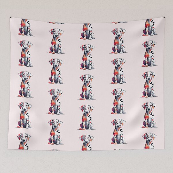 Item preview, Spotted Dalmation Dog Geometric Shaped Artwork designed and sold by Geonimalia.