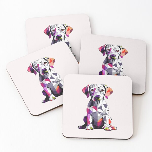Item preview, Colourful Spotted Dalmation Dog Geometric Shaped Artwork designed and sold by Geonimalia.
