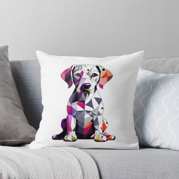 Item preview, Colourful Spotted Dalmation Dog Geometric Shaped Artwork designed and sold by Geonimalia.