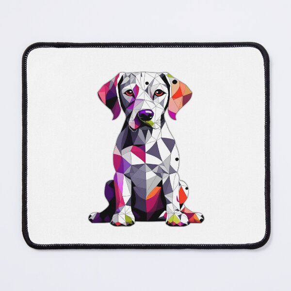 Item preview, Colourful Spotted Dalmation Dog Geometric Shaped Artwork designed and sold by Geonimalia.