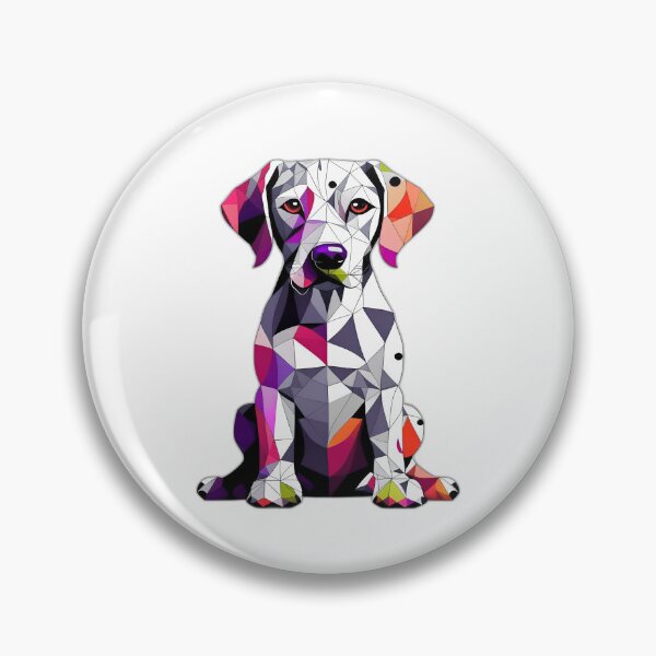 Item preview, Colourful Spotted Dalmation Dog Geometric Shaped Artwork designed and sold by Geonimalia.
