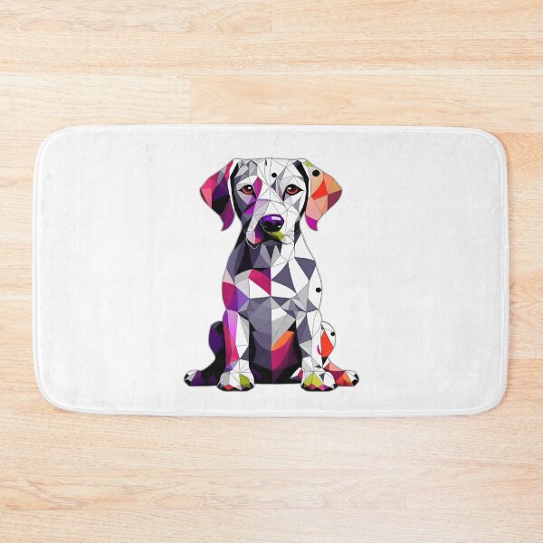 Item preview, Colourful Spotted Dalmation Dog Geometric Shaped Artwork designed and sold by Geonimalia.