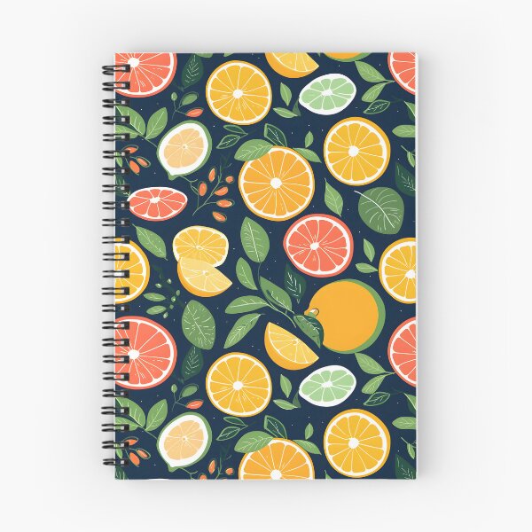 Item preview, Patrón vintage de celebración de naranja y limón cítricos designed and sold by CoffeeAfterDark.
