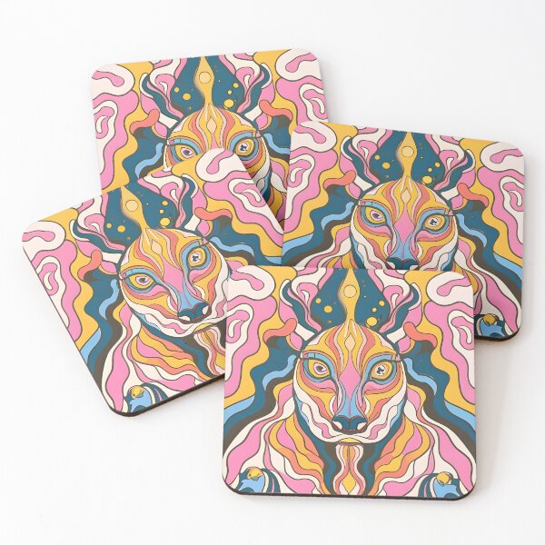 Item preview, Psychedelic Wildlife 1: Cartoon Animal Illustration in Neon Splash Art designed and sold by Kulpi6147.