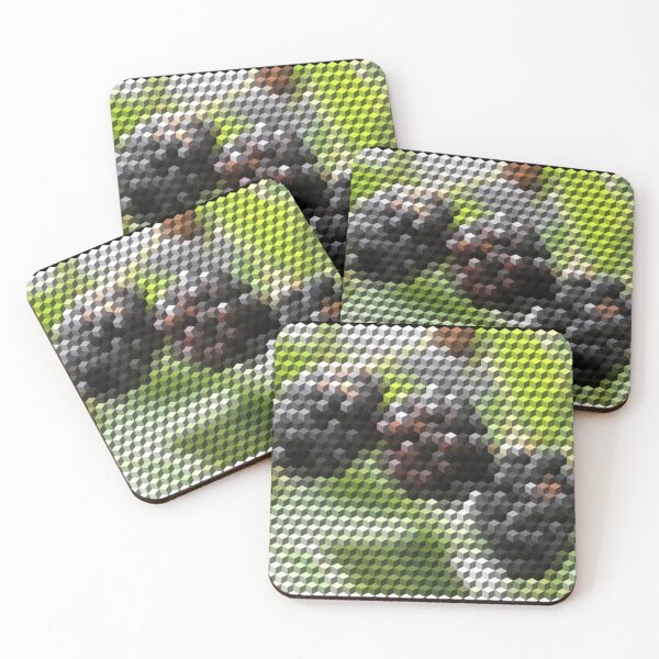Item preview, Blackberries 3D Cubes Low Poly Art designed and sold by SpiroJo.