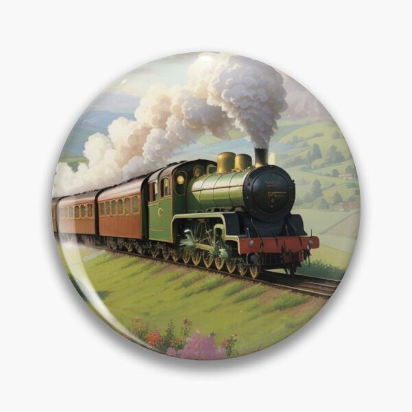 Item preview, 001 Charming Vintage Steam Train designed and sold by Alexis Art Collection.