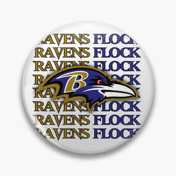 Item preview, Baltimore Ravens head ravens Flock designed and sold by victoriam99.