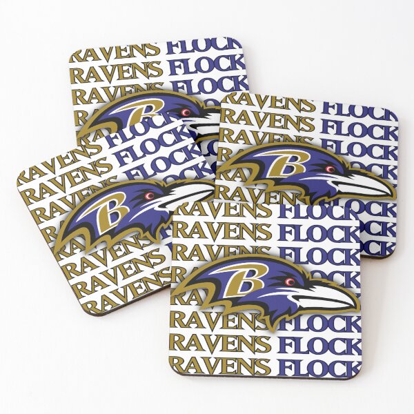 Item preview, Baltimore Ravens head ravens Flock designed and sold by victoriam99.