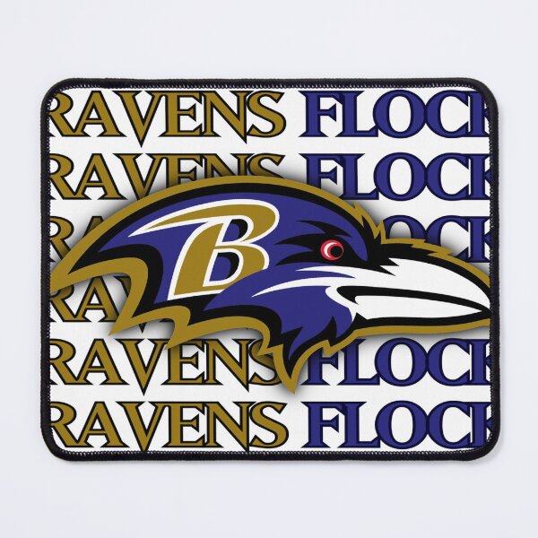 Item preview, Baltimore Ravens head ravens Flock designed and sold by victoriam99.