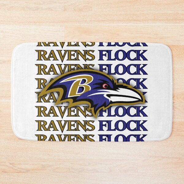 Item preview, Baltimore Ravens head ravens Flock designed and sold by victoriam99.