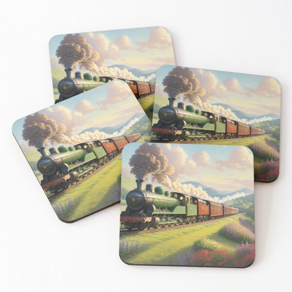 Item preview, 002 Charming Vintage Steam Train designed and sold by Alexis Art Collection.