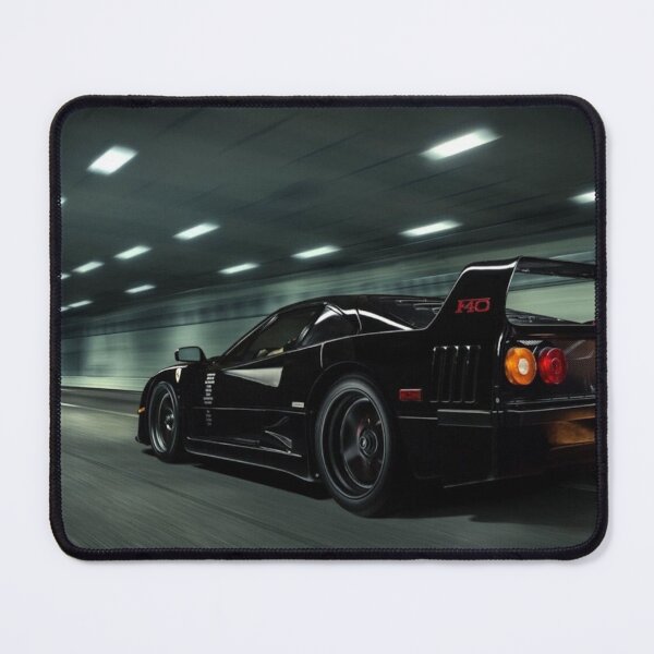 Item preview, Black Ferrari F40 Photography Poster – Dark Supercar Art designed and sold by Road To Track.