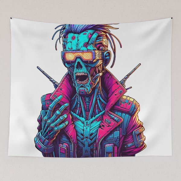 Item preview, Neon Cyberpunk Zombie Outlaw designed and sold by psychcyberpunk.