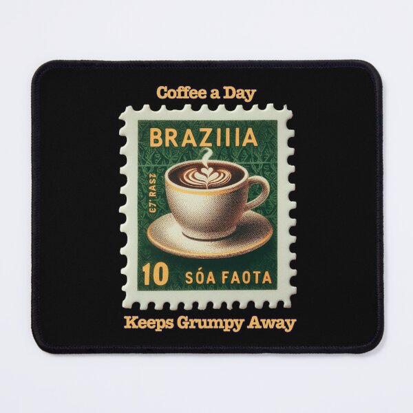 Item preview, Coffee a Day Keeps Grumpy Away Stamp. designed and sold by Michael van der Hoorn.
