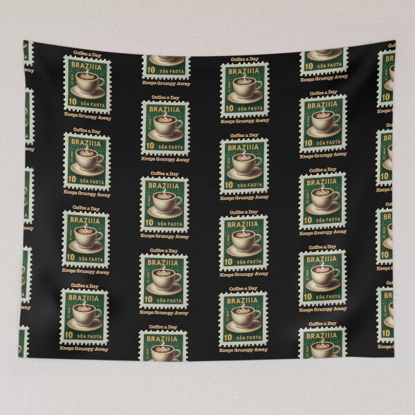 Item preview, Coffee a Day Keeps Grumpy Away Stamp. designed and sold by Michael van der Hoorn.