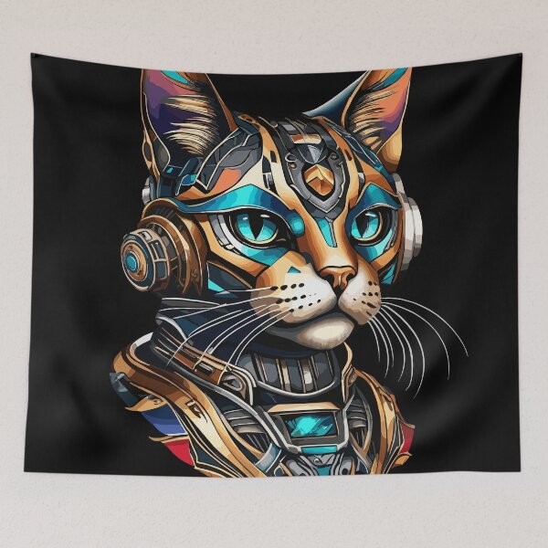 Item preview, Futuristic Cat 004 designed and sold by manifestroots.