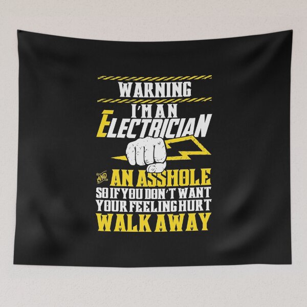 Item preview, WARNING I'M A Electrician AND ASSHOLE / Electrician /  designed and sold by Tee Hub.