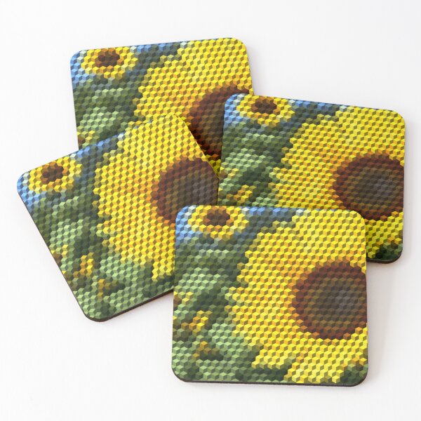 Item preview, Sunflowers 3D Cubes Low Poly Art designed and sold by SpiroJo.