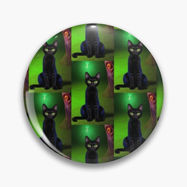 Item preview, Psychedelic Trippy Black Cat designed and sold by TheDarkWardrobe.