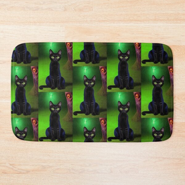 Item preview, Psychedelic Trippy Black Cat designed and sold by TheDarkWardrobe.