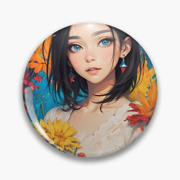 Item preview, Flower Aesthetic Anime Girl Painting designed and sold by JohnTitor2023.