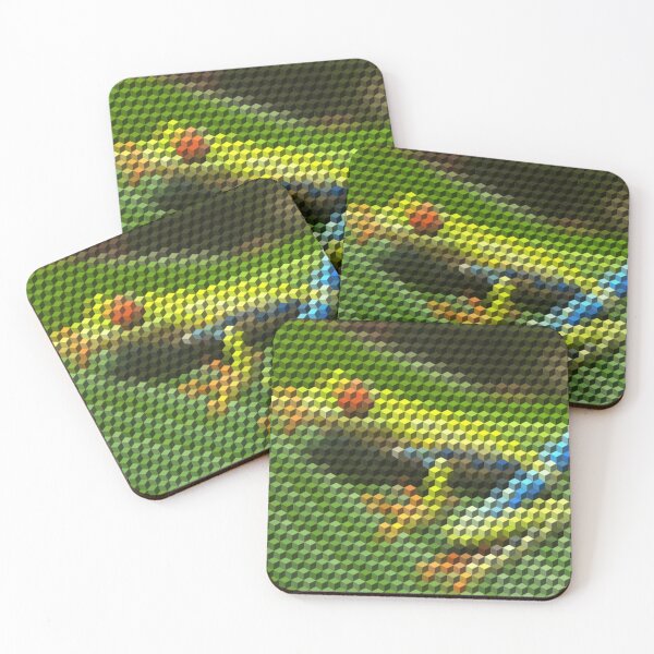 Item preview, Frog 3D Cubes Low Poly Art designed and sold by SpiroJo.