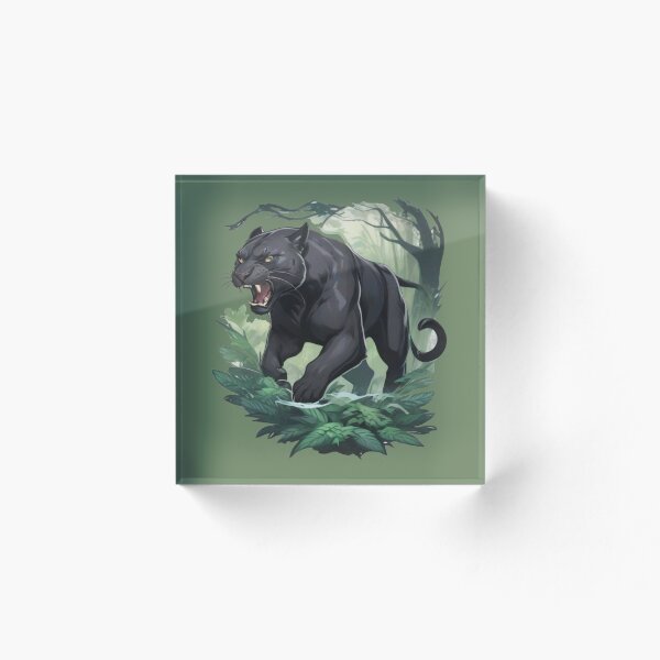 Item preview, Black Panther in the jungle designed and sold by WildArtista.