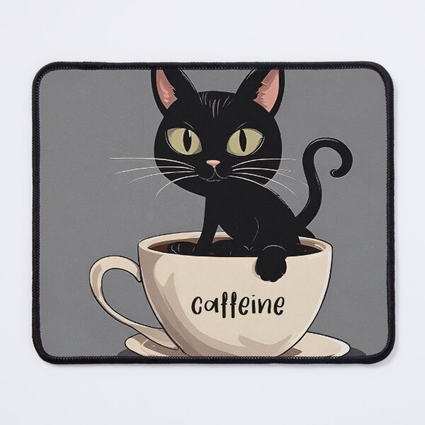 Item preview, Caffeine Cat art designed and sold by inkArtistryfine.