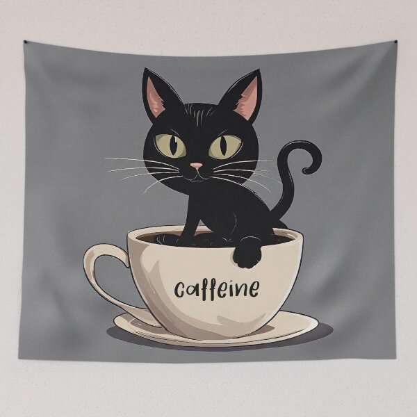 Item preview, Caffeine Cat art designed and sold by inkArtistryfine.