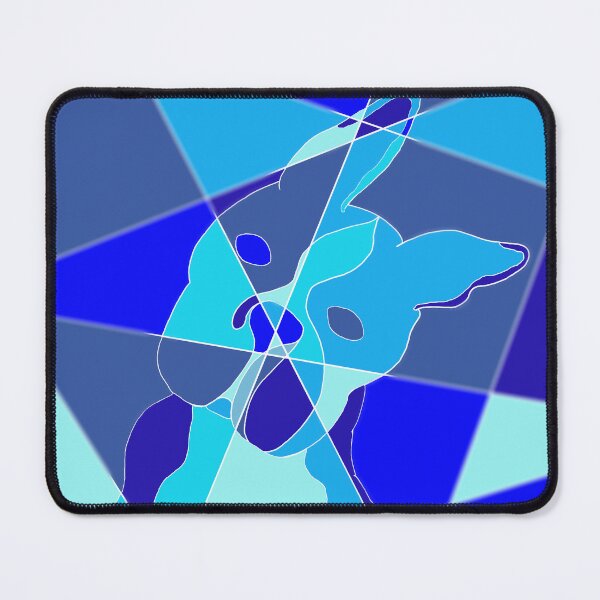 Item preview, Abstract Boston Terrier Blue designed and sold by Leishspence.
