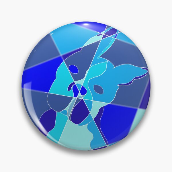 Item preview, Abstract Boston Terrier Blue designed and sold by Leishspence.