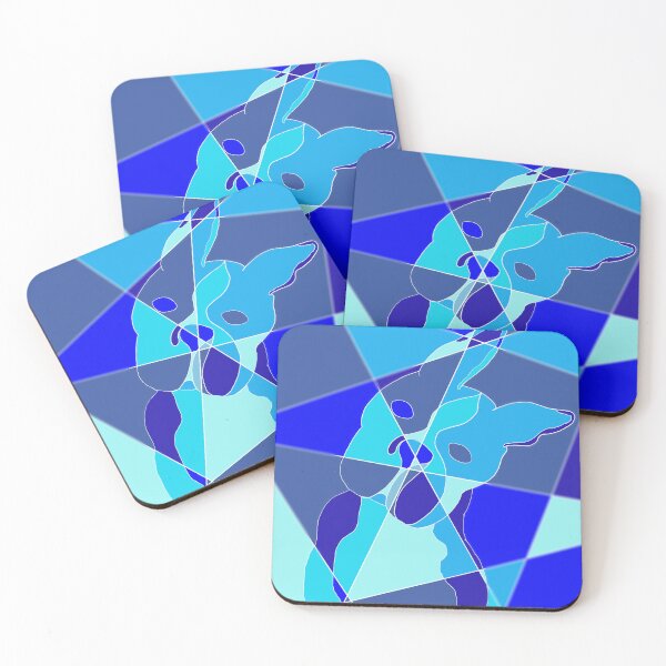 Item preview, Abstract Boston Terrier Blue designed and sold by Leishspence.
