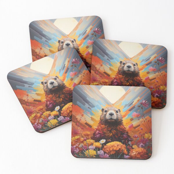 Item preview, groundhogs in spring t-shirts designed and sold by pencil-art98.