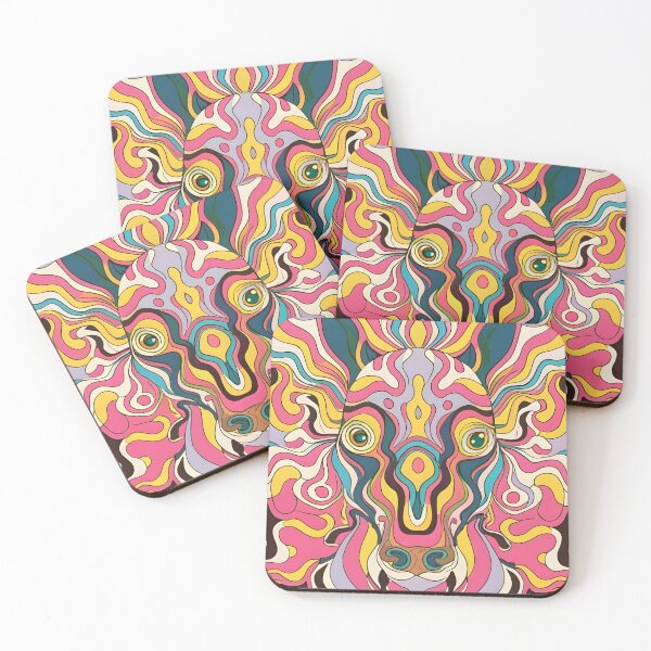 Item preview, Psychedelic Wildlife 4: Cartoon Animal Illustration in Neon Splash Art designed and sold by Kulpi6147.