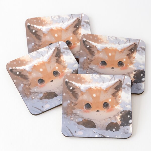 Item preview, Anime Winter Red Fox Style designed and sold by ArtsyChaosArt.