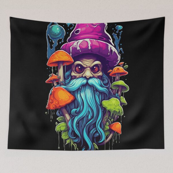 Item preview, Fantasy Fiction - Psychedelic Mushroom Wizard designed and sold by Fantasy Masterpiece.