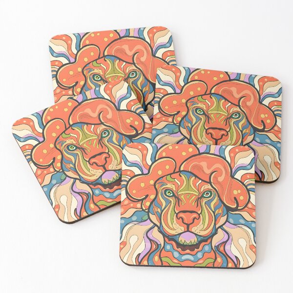 Item preview, Psychedelic Wildlife 5: Cartoon Animal Illustration in Neon Splash Art designed and sold by Kulpi6147.